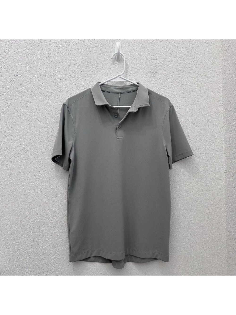 Lululemon Polo-Shirt Men’s Size M Gray Performance Short Sleeve Golf Shirt